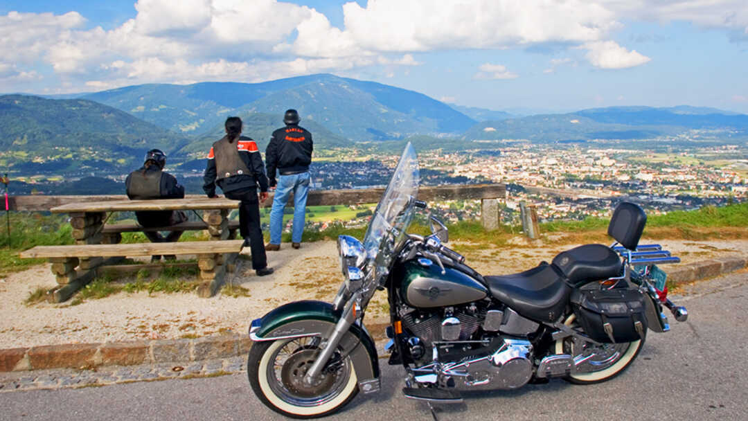 motorcyclist enjoy the views